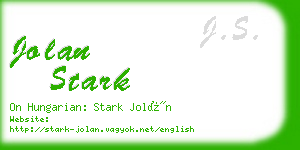 jolan stark business card